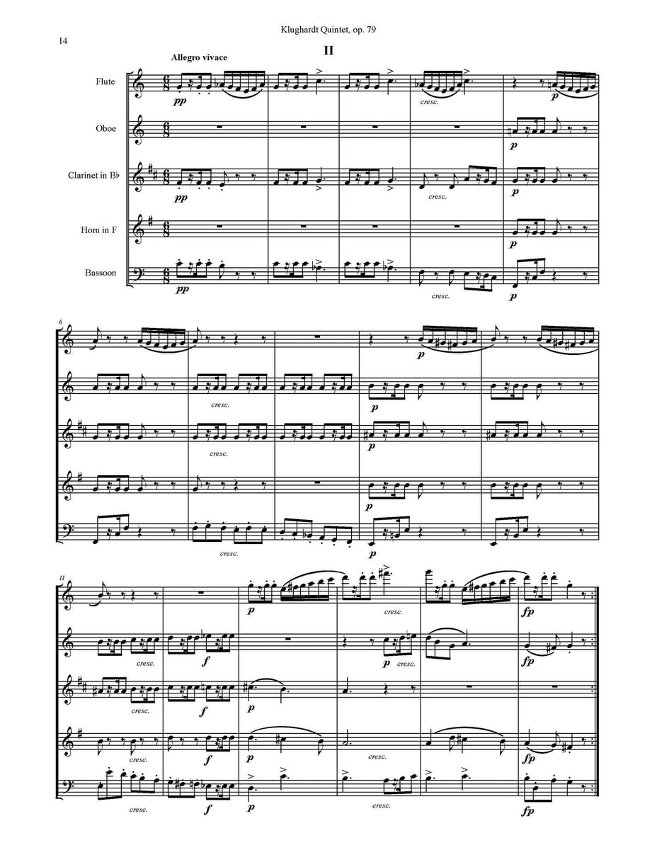 Klughardt: Quintet, op. 79 [SCORE] – Jeanne-Inc