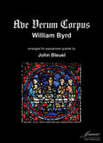 Byrd (Bleuel): Ave Verum Corpus arr. for saxophone quartet