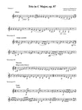Beethoven (Anderson): Trio in C Major, op. 87 adapted for 3 clarinets [PARTS ONLY]