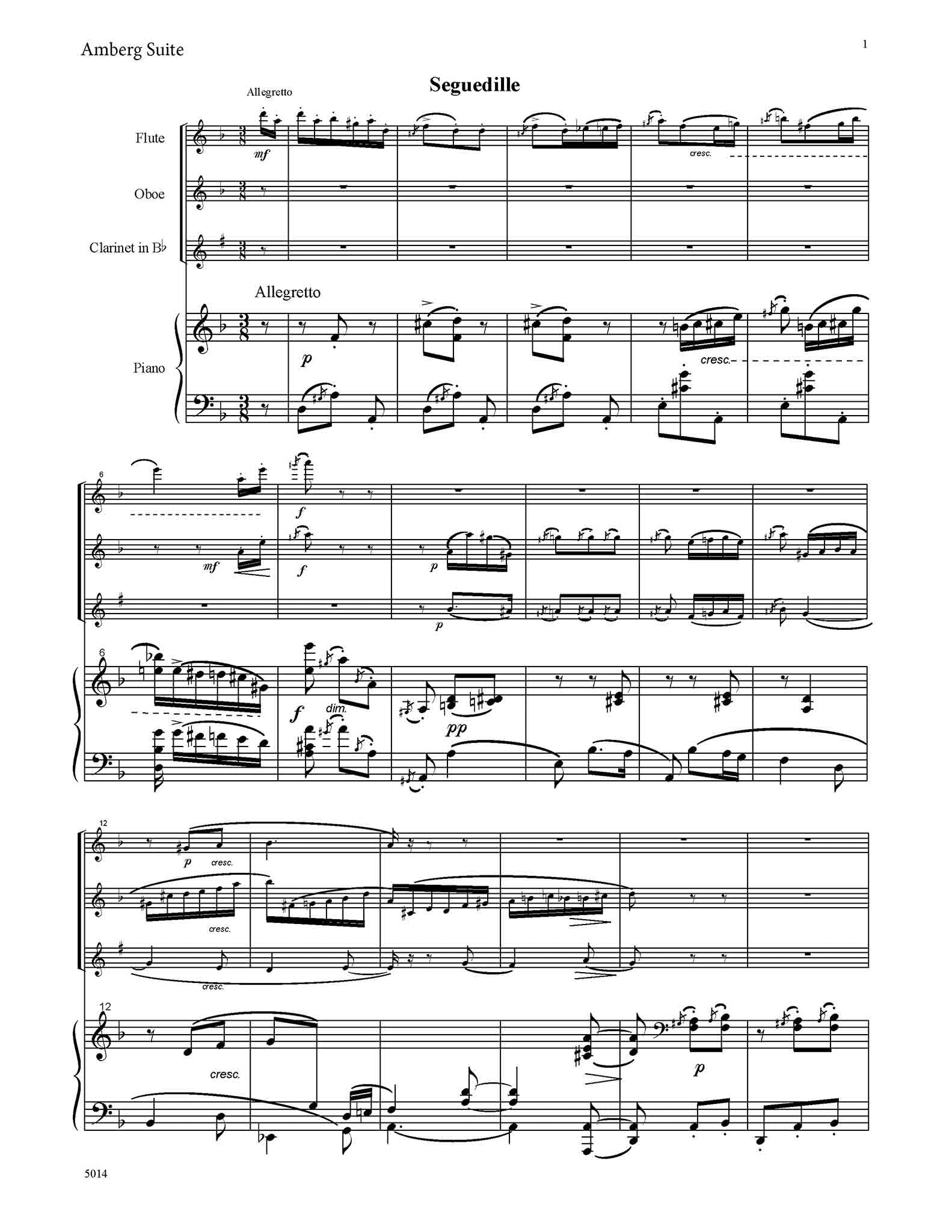 Amberg Suite for Flute, Oboe, and Piano JeanneInc