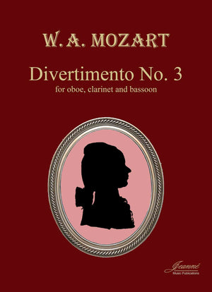 Mozart (Anderson): Divertimento No. 3 [oboe, clarinet, bassoon] (score and parts)