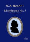 Mozart (Anderson): Divertimento No. 5 [2 clarinets, bassoon] (parts and score)