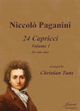 Paganini (Tuns): 24 Caprices, vol. 1, arr. for solo oboe