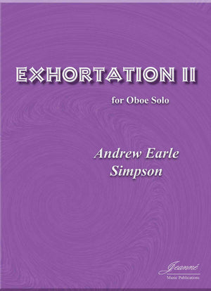 Simpson: Exhortation II for Oboe Solo