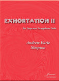 Simpson: Exhortation II for Soprano Saxophone Solo